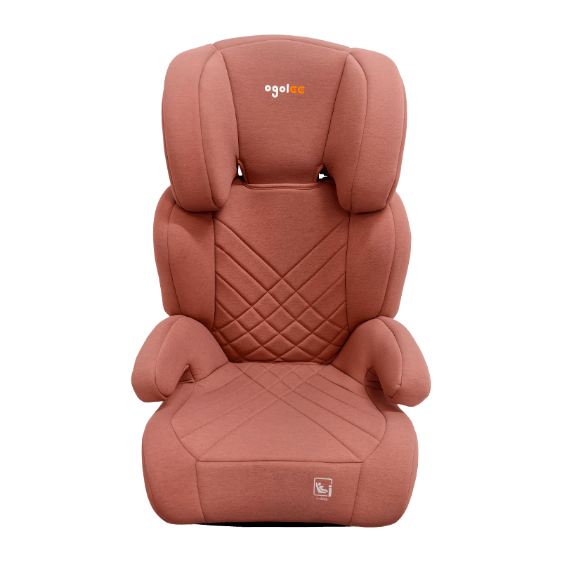 OG301 مع مقعد سيارة isofix ، ومقعد سيارة المجموعة 2 3 ، معززة قابلة للطي ، وردي مع النقش