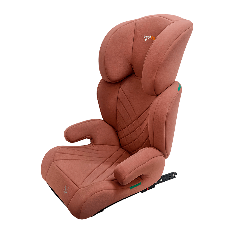 OG301 مع مقعد سيارة isofix ، ومقعد سيارة المجموعة 2 3 ، معززة قابلة للطي ، وردي مع النقش