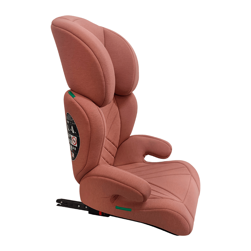 OG301 مع مقعد سيارة isofix ، ومقعد سيارة المجموعة 2 3 ، معززة قابلة للطي ، وردي مع النقش
